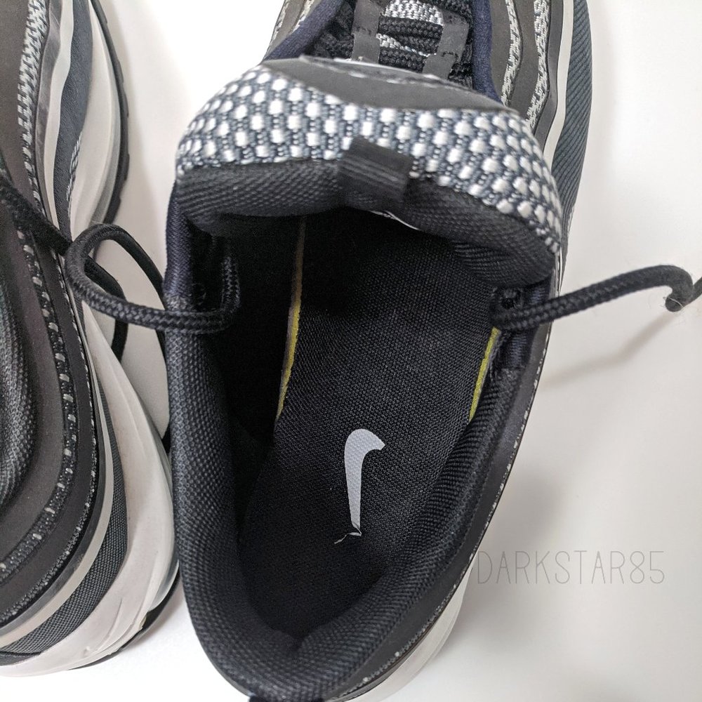 Nike Air Max 97 Black, White, Pure Platinum, & Anthracite Men's Sneakers 2017 - Picture 9 of 10